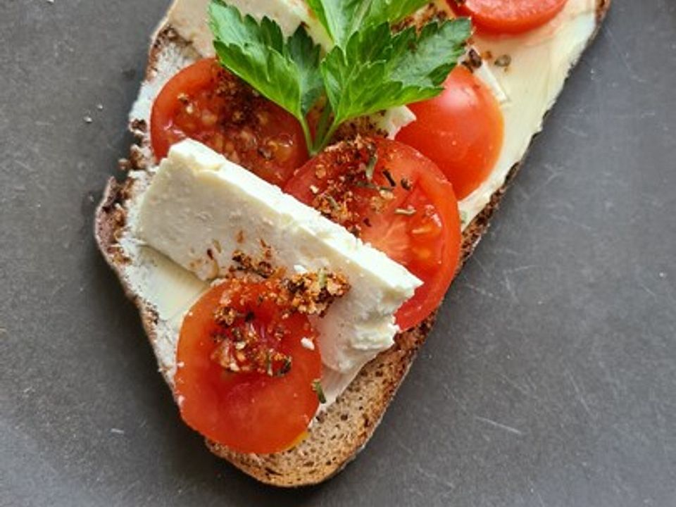 Röstbrot mit Tomaten und Feta von Lederstrump| Chefkoch