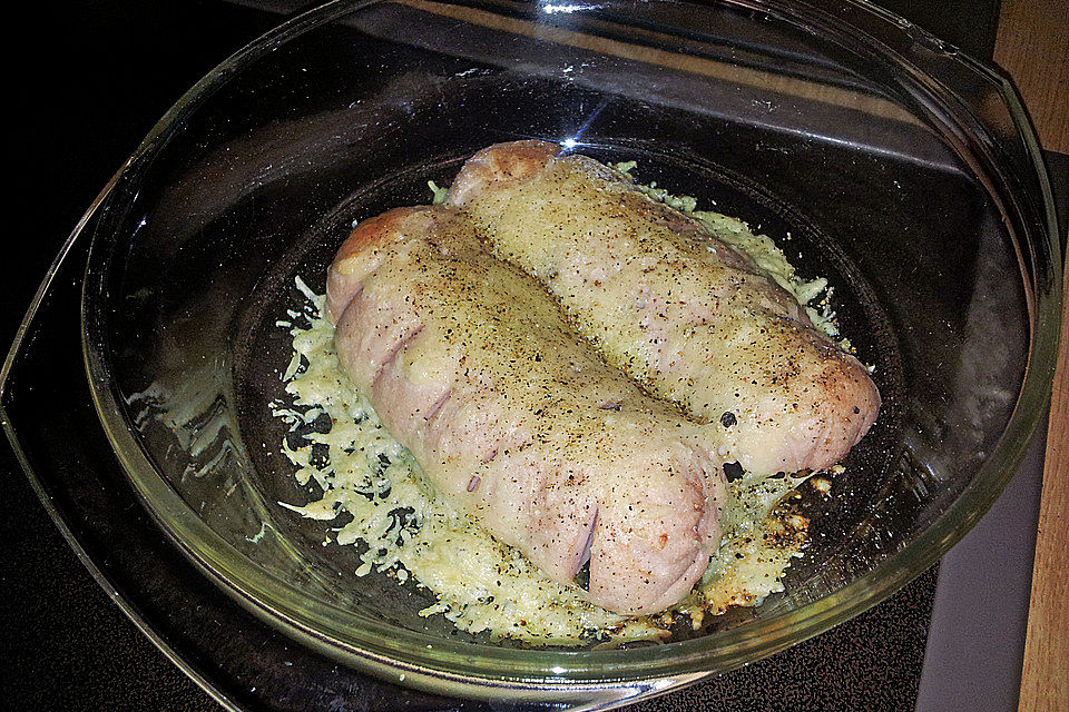 Fleischwurst mit Käse überbacken nach Nobbys Art