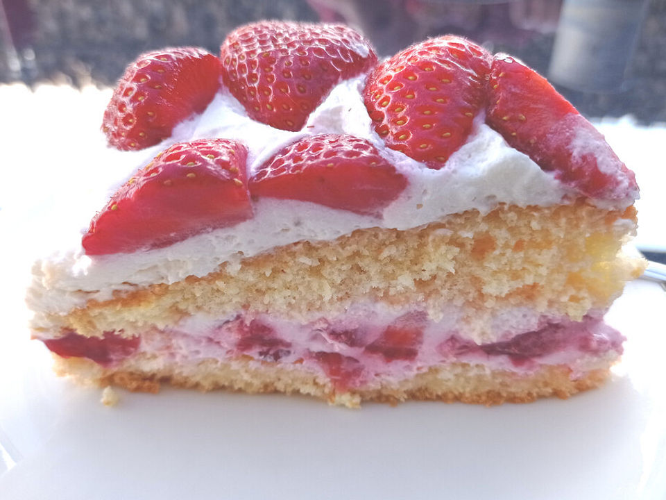 Erdbeer-Sahne-Torte mit Zitrone von Johanna_m| Chefkoch