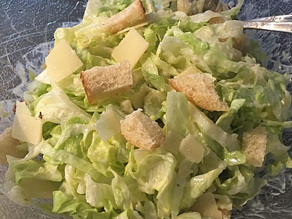 Caesar-Salat mit Knoblauchbaguette von Jennifer_Melanie| Chefkoch