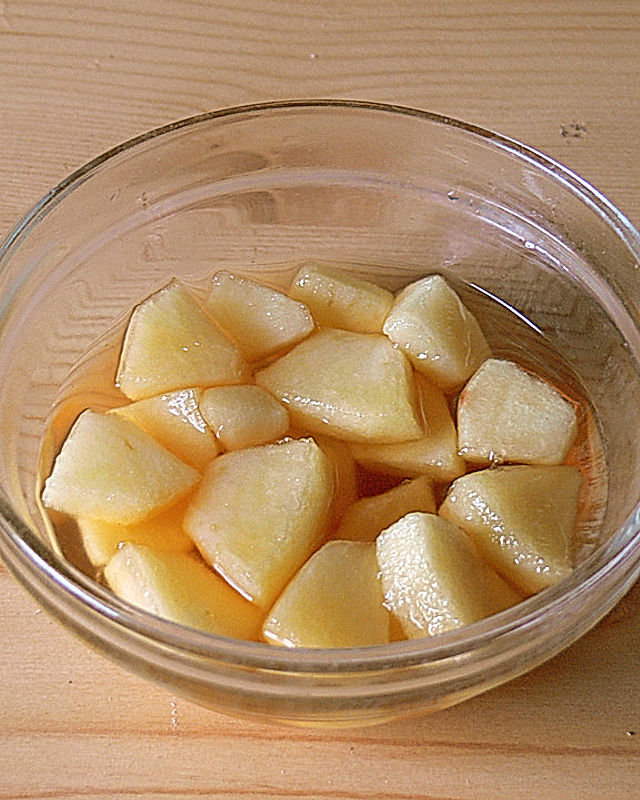Apfelgelee mit karamellisierten Äpfeln