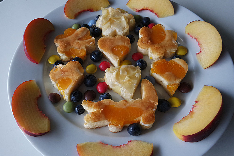 Käsekuchen aus Grieß und Quark mit Mandarinen