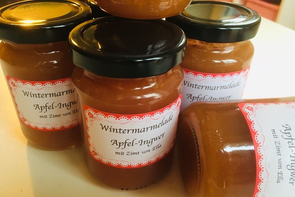 Winterliche Apfel-Ingwer Marmelade