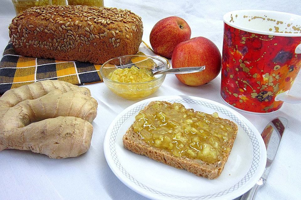 Winterliche Apfel-Ingwer Marmelade