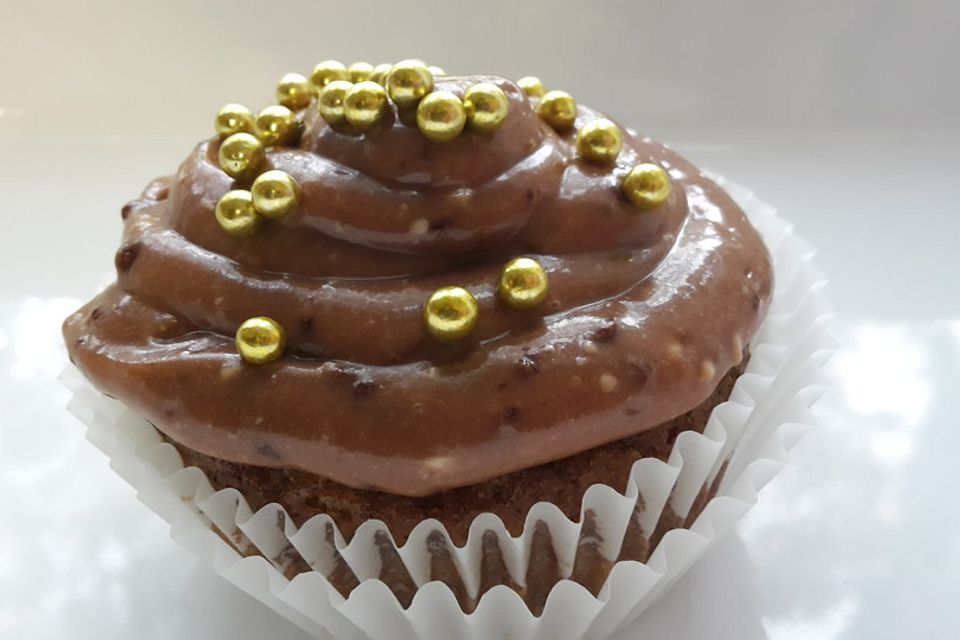 Bananen-Cupcakes mit Ovomaltine Frosting