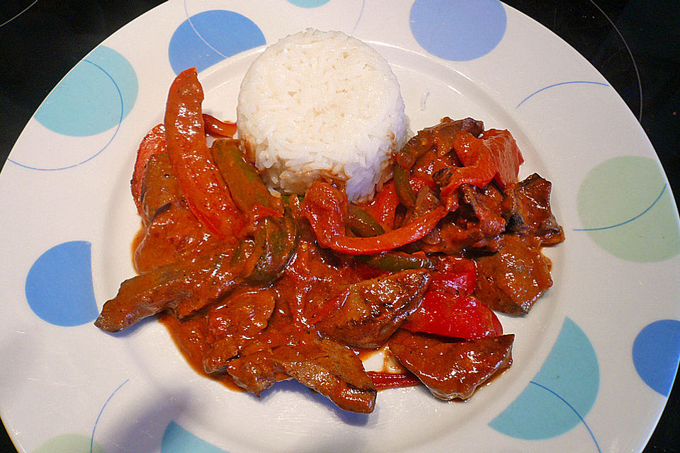 Paprika-Leber-Pfanne