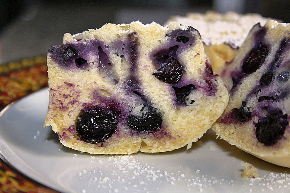 Buttermilchmuffins mit Heidelbeeren