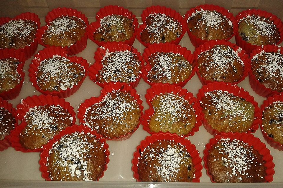 Buttermilchmuffins mit Heidelbeeren