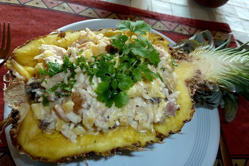 Conga-Ananas-Hühnchen-Salat