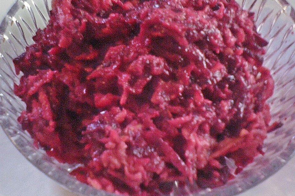 Rote Bete - Rohkost mit Sahne