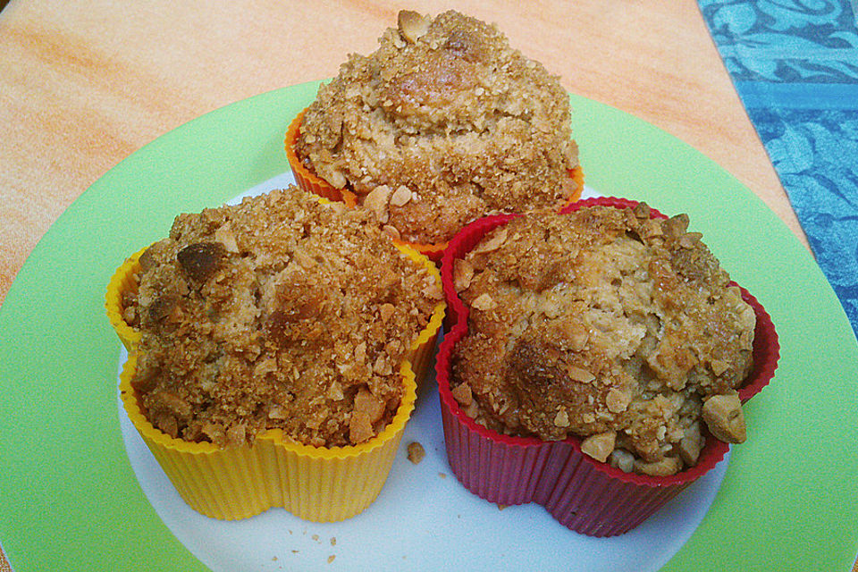 Knusprige Erdnussbutter- Muffins