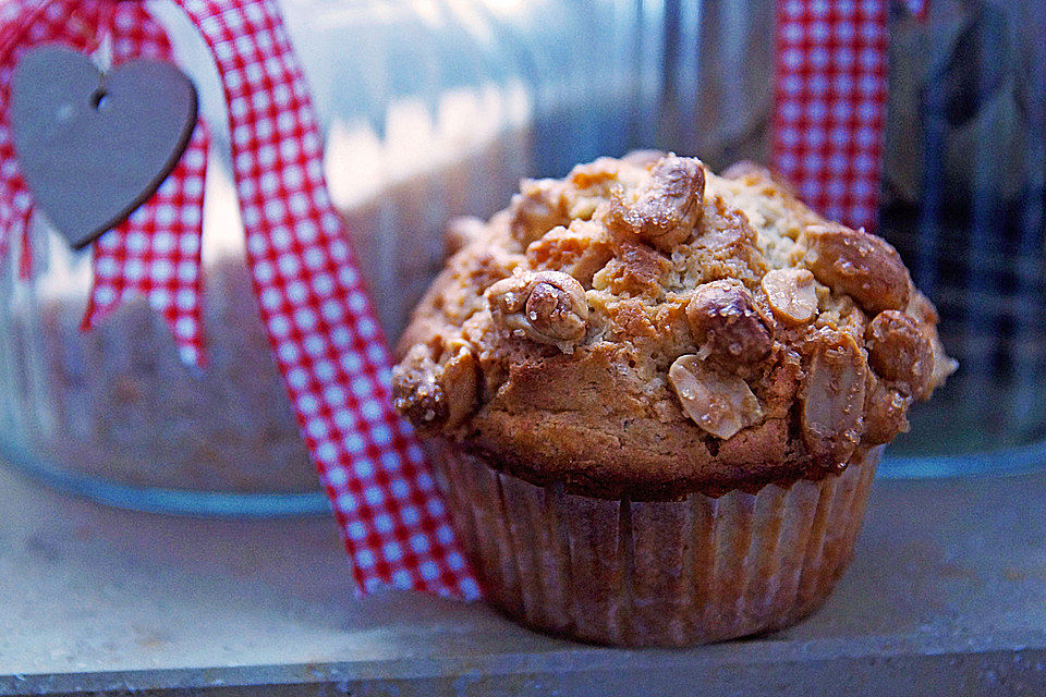 Knusprige Erdnussbutter- Muffins