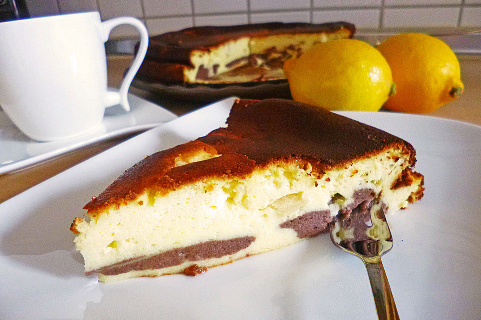 Käsekuchen mit Äpfeln, ohne Boden à la Städtke