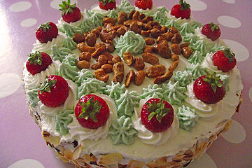 Erdbeer-Erdnussbutter-Torte