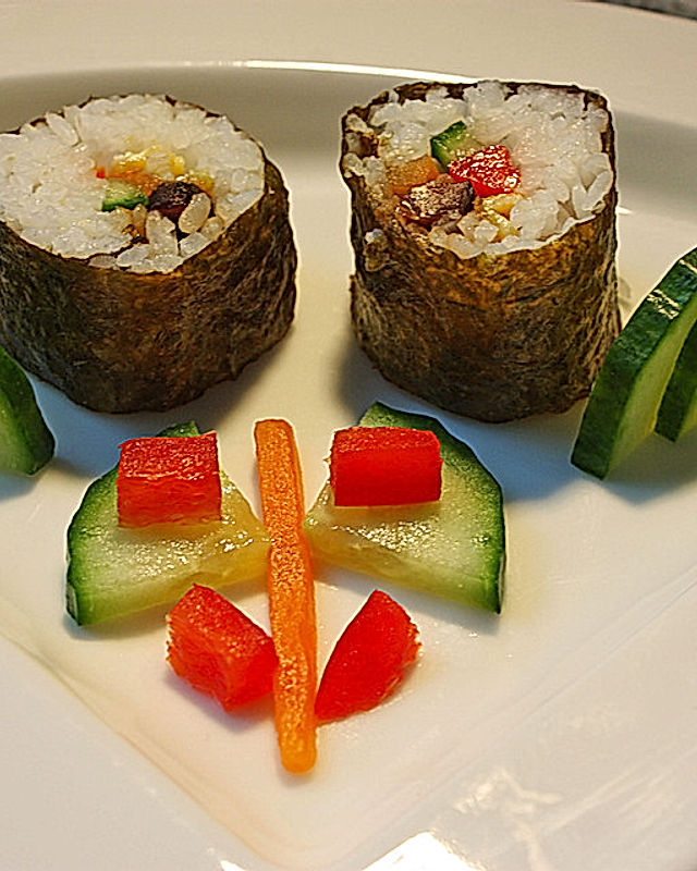 Nori-Maki-Sushi-Füllung Pilze