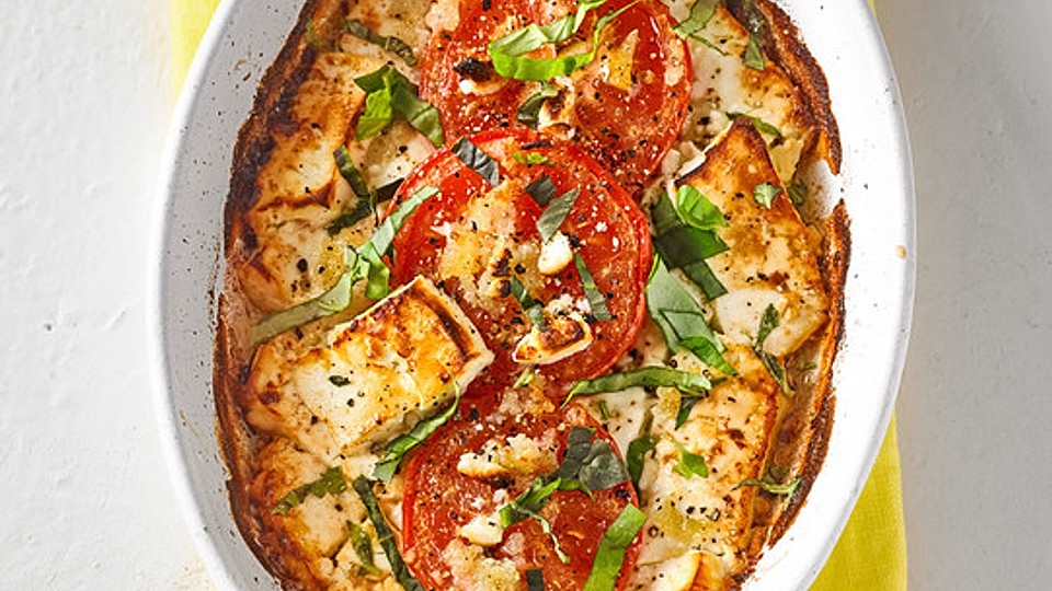 Gegrillter Schafskäse mit Knoblauchtomaten von Tickerix