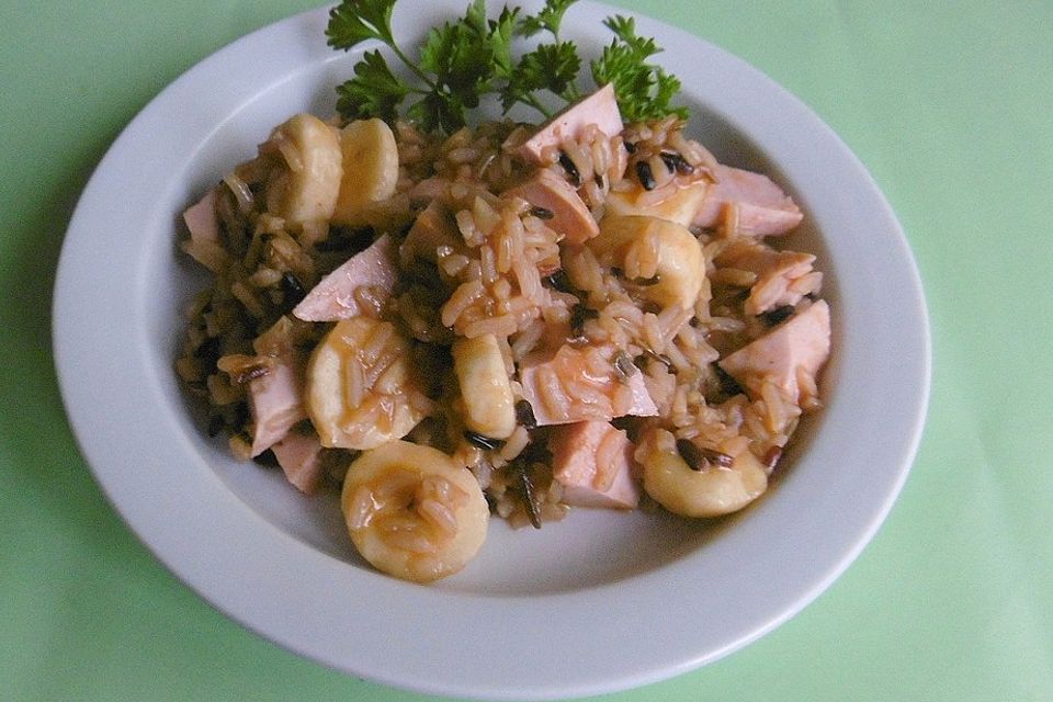 Schweinepfeffer mit Bananen