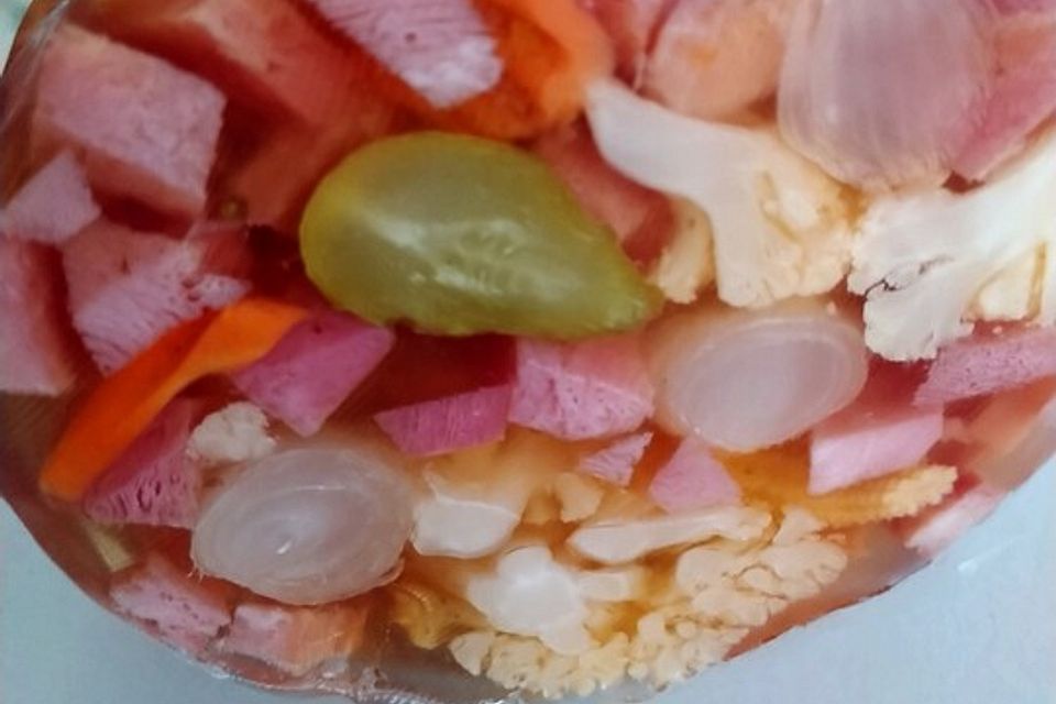 Kochschinken-Mixed Pickles Sülze