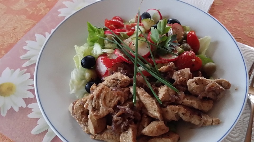 Salat Mit Putenstreifen Von Muffin 11 Chefkoch 
