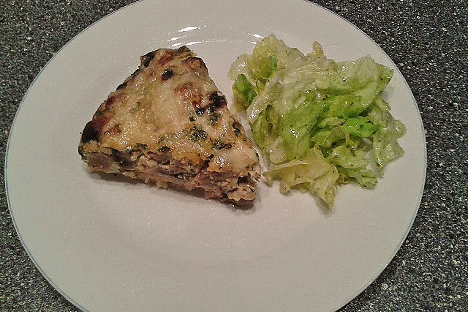 Champignontarte mit Emmentaler