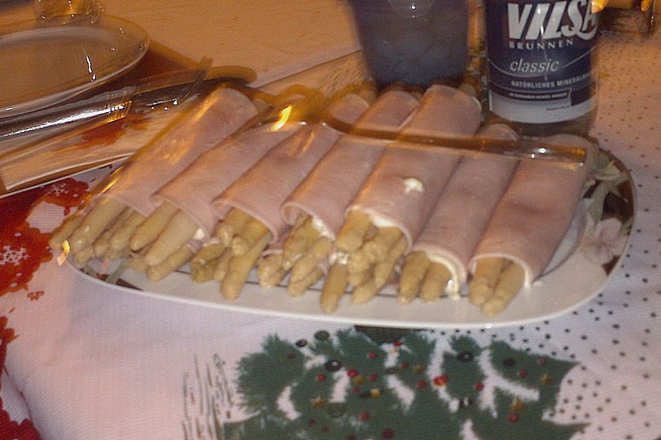 Schnelle Spargelröllchen