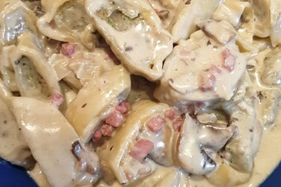 Maultaschen-Jägerpfanne