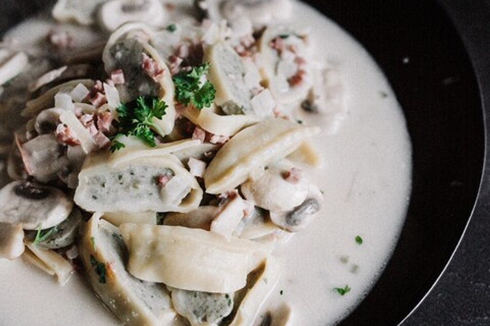 Maultaschen-Jägerpfanne