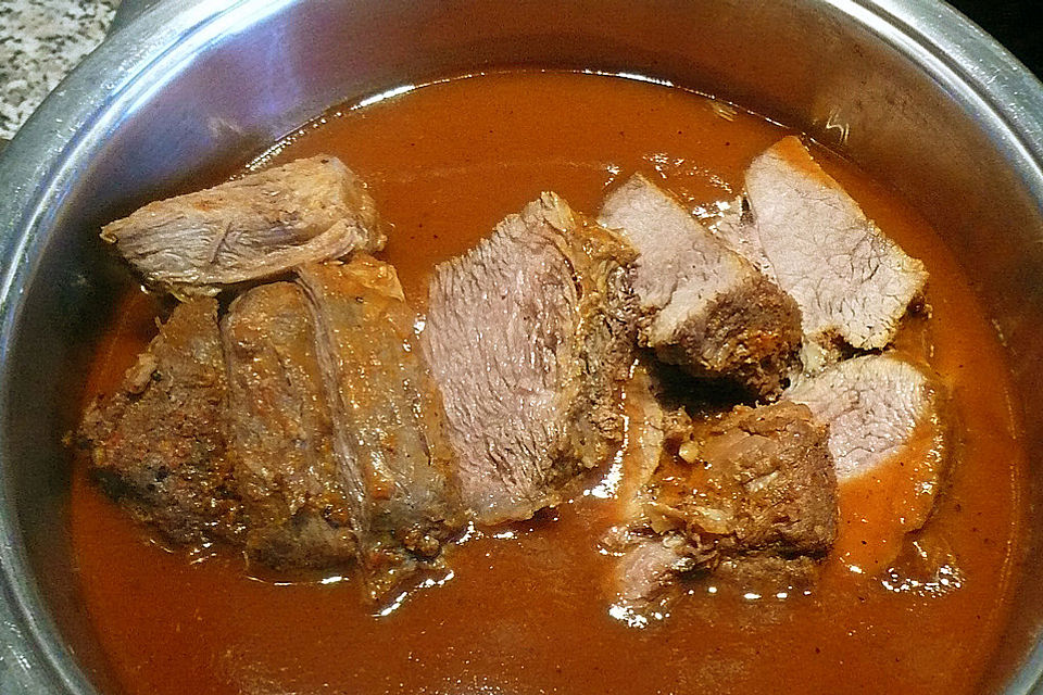 Rinderbraten in Biersoße