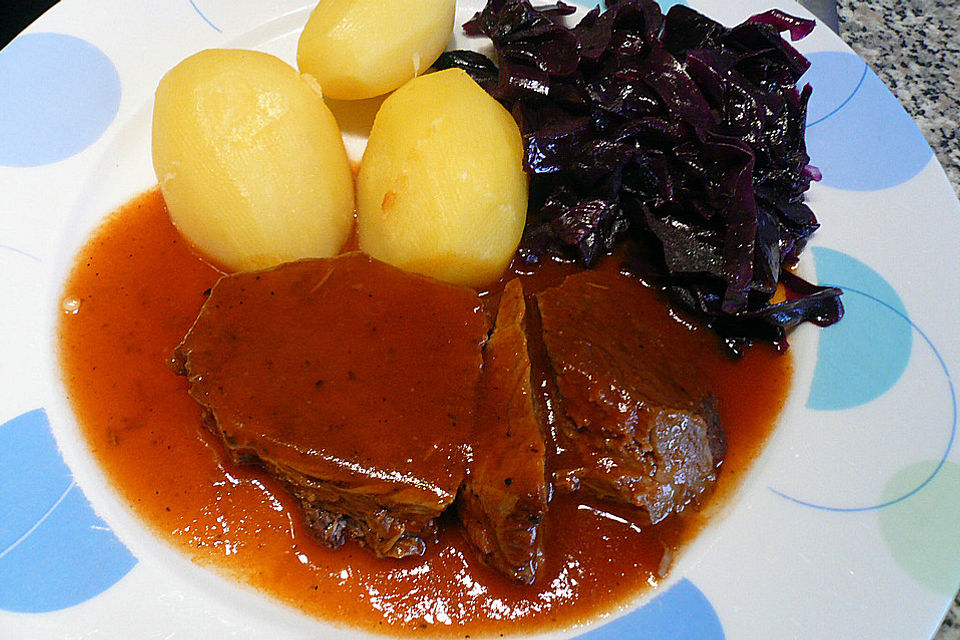 Rinderbraten in Biersoße