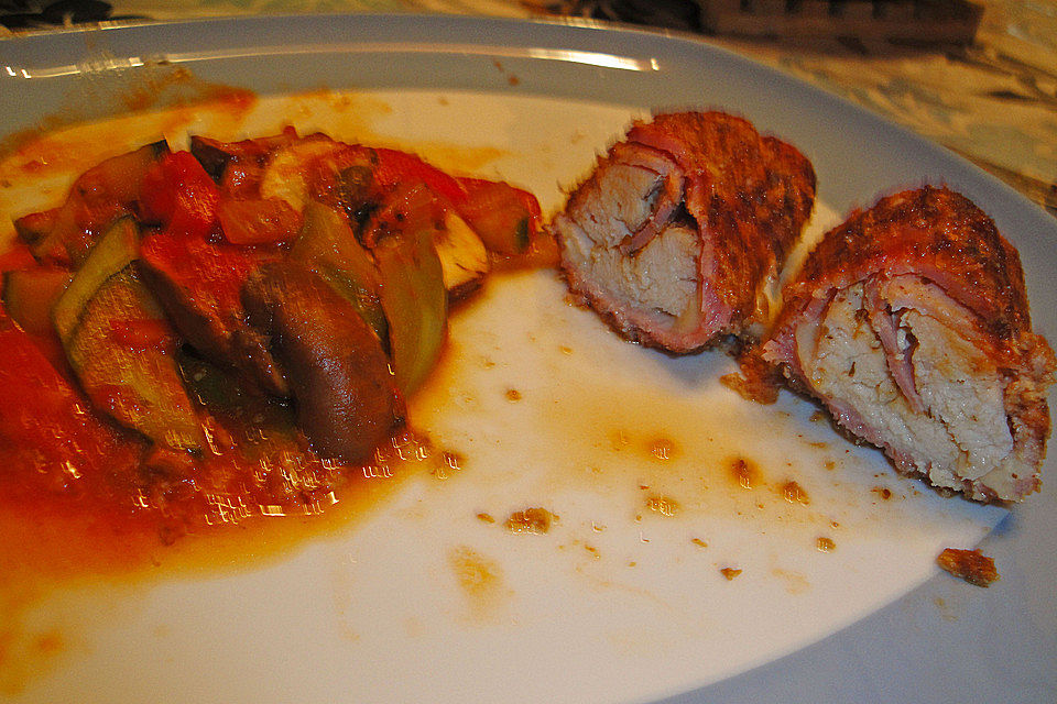 Hähnchenfilets im Schinkenmantel