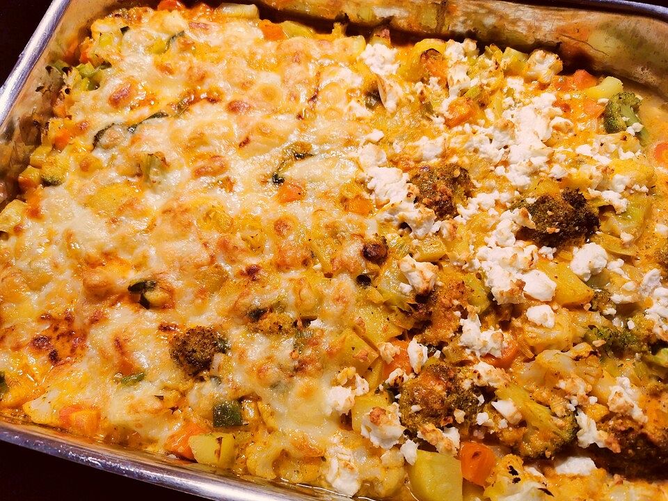 Kartoffel-Gemüseauflauf mit würziger Sahnesauce von HPansen| Chefkoch