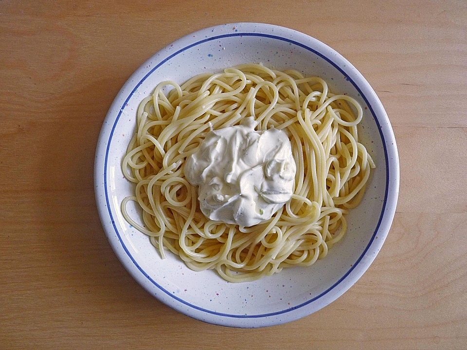 Spaghetti mit Knoblauch-Frischkäse von special_k1848| Chefkoch