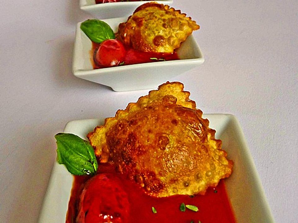 Frittierte Ravioli mit Kirschtomaten aus dem Rotweinsud von ars_vivendi ...