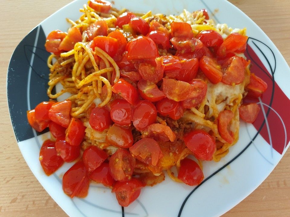Überbackene Spaghetti von jassi1990 | Chefkoch