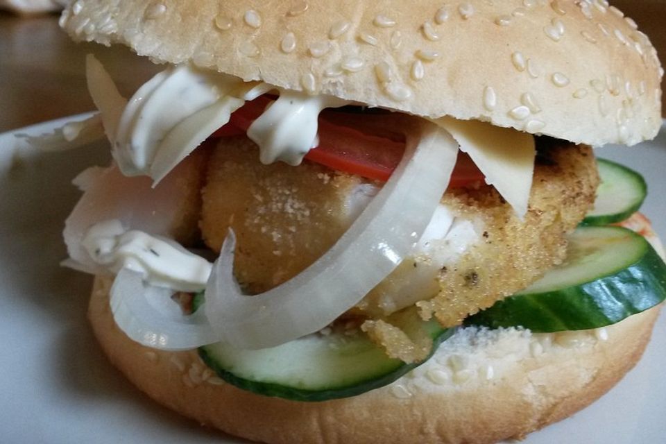 Fischfrikadellen-Burger