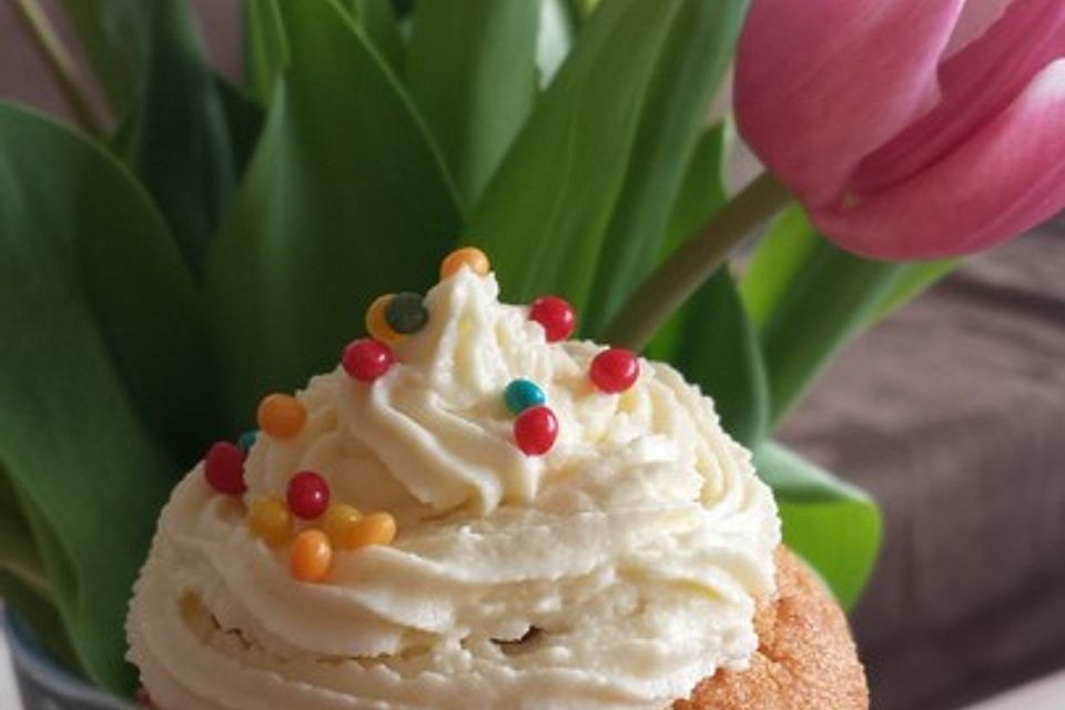 Bananen-Cupcakes mit Vanillefrosting