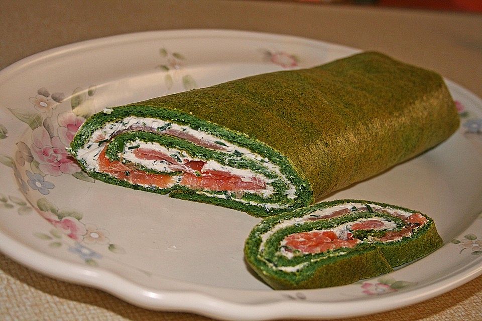 Spinat-Lachs-Roulade