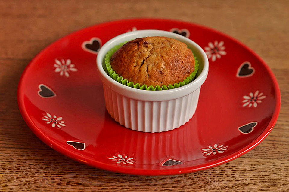 Earl Grey Muffins mit Himbeeren