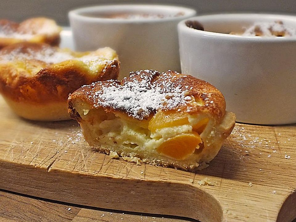 Käsekuchen-Muffins mit Pfirsich von badegast1| Chefkoch
