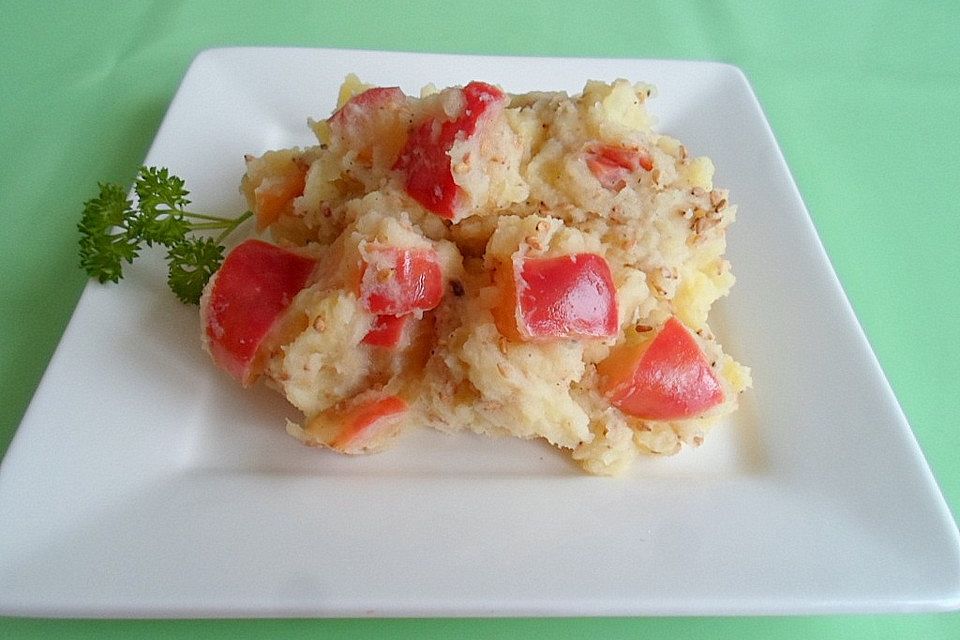 Kartoffel-Apfel-Püree mit Sesam