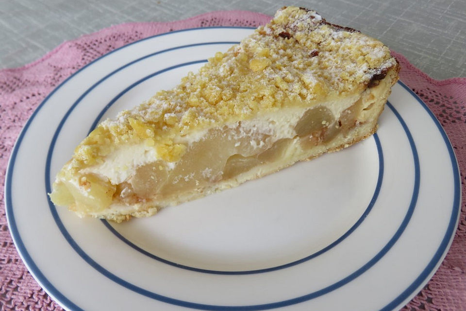 Käse-Apfelkuchen mit Streusel