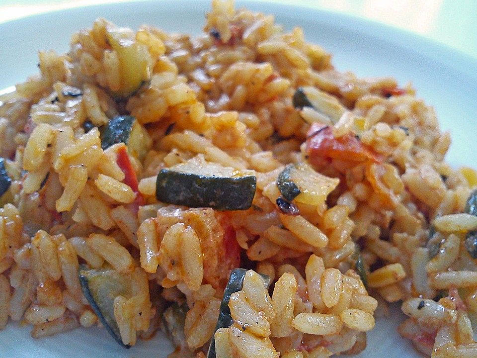 Puten-Reispfanne mit Tomaten und Zucchini von jopa942| Chefkoch
