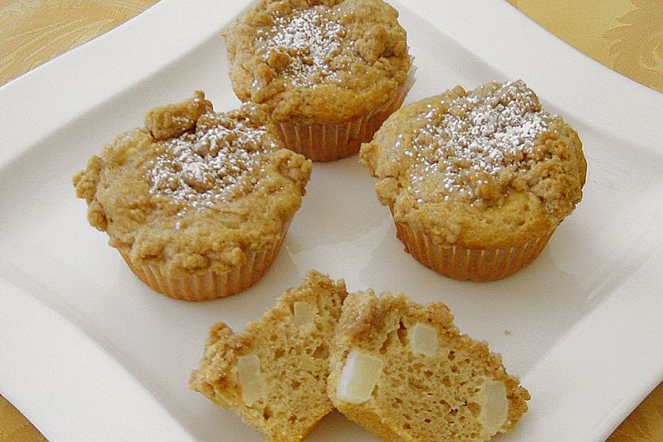 Birnen - Streusel Muffin