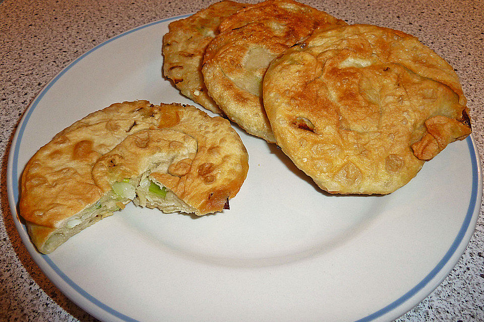 Chinesische Lauchzwiebelpfannkuchen