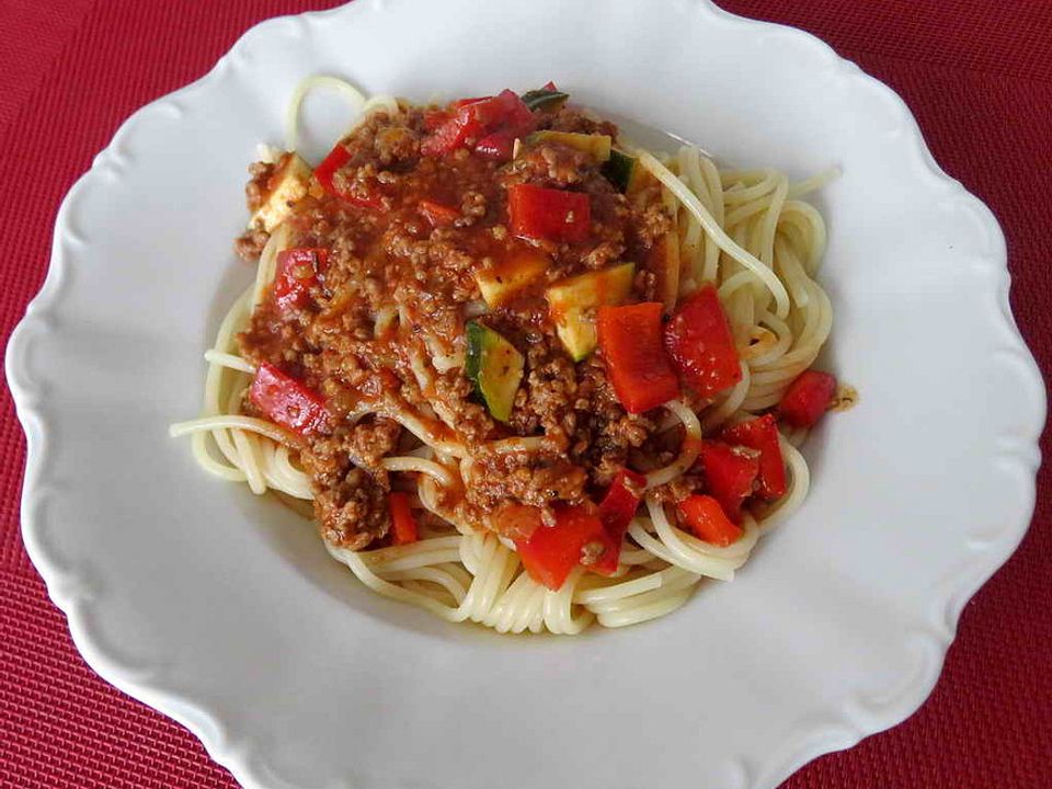 Faschiertes mit Zucchini und Paprika von vzoidl| Chefkoch