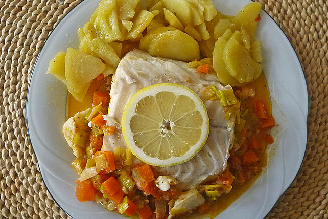Kabeljau auf Wurzelgemüse mit Bouillon - Kartoffeln von osslowsky| Chefkoch