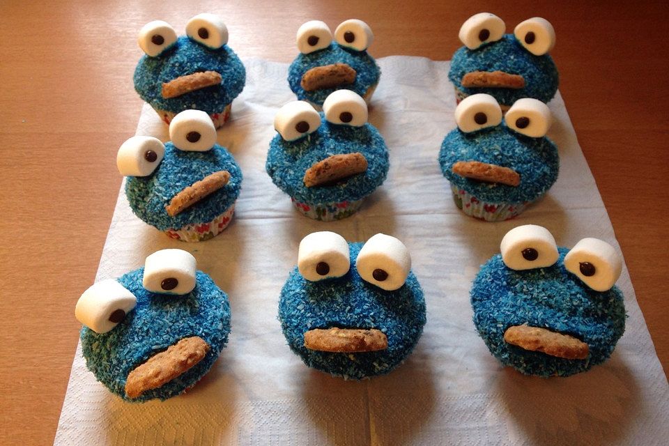 Krümelmonster Cupcakes