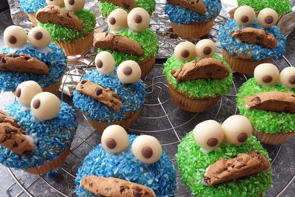 Krümelmonster Cupcakes