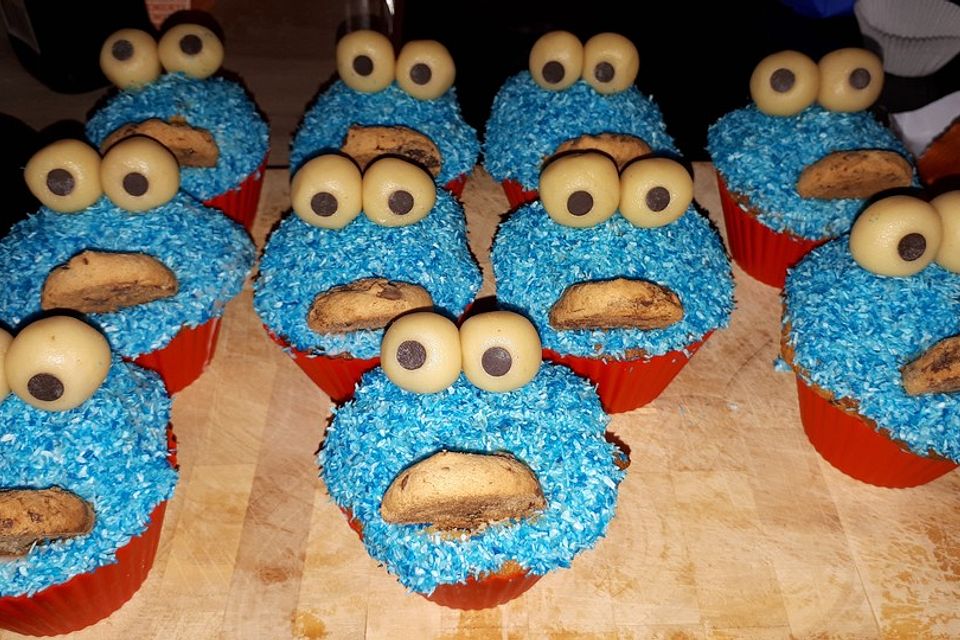 Krümelmonster Cupcakes