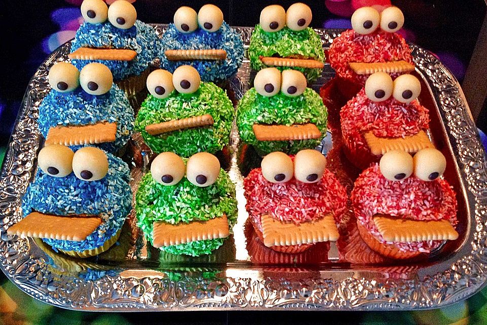 Krümelmonster Cupcakes